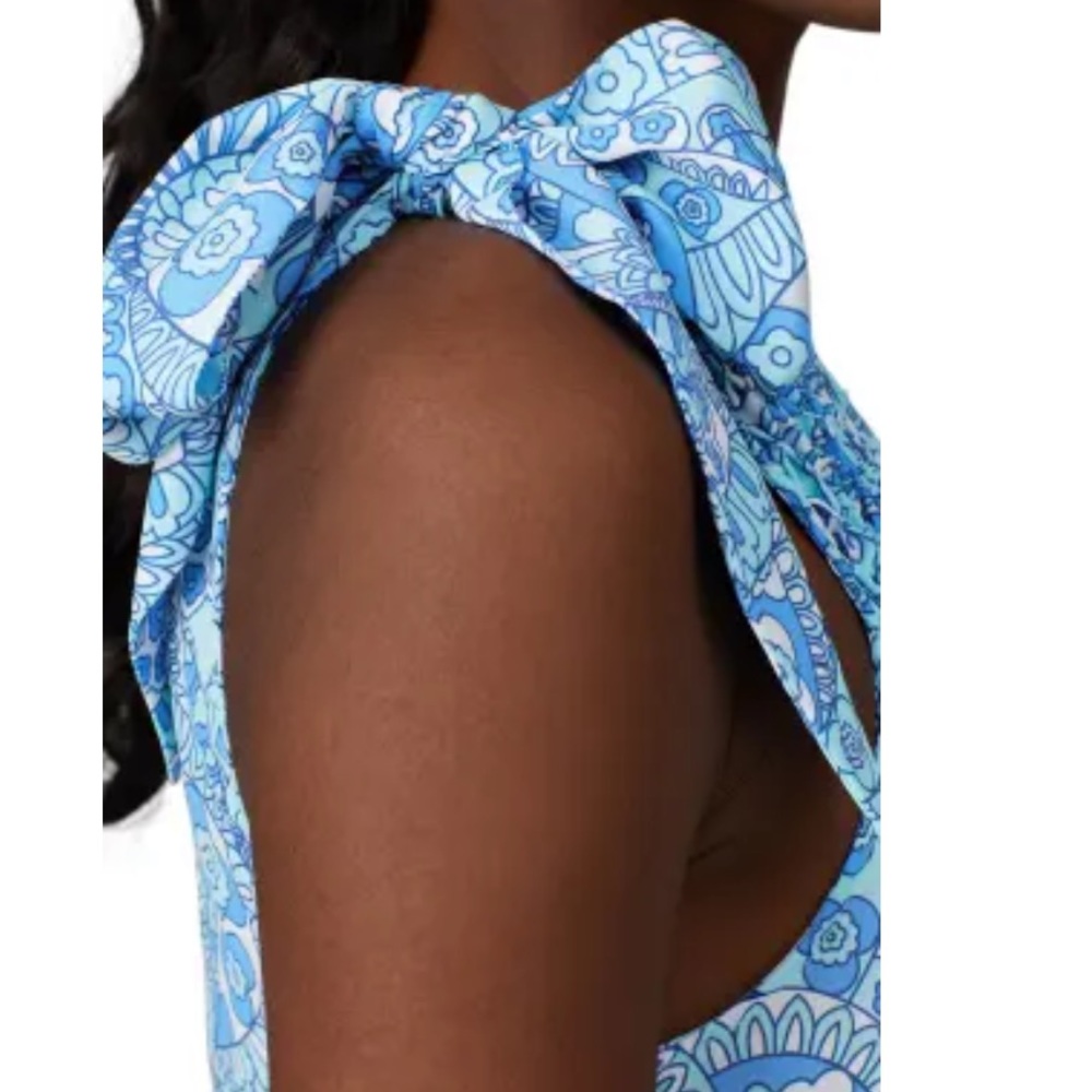 Paloma Blue blue floral maxi dress one shoulder - Picture 8 of 11